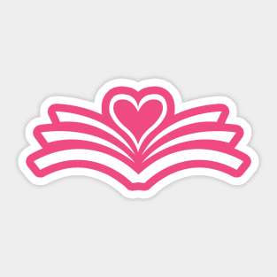 LOVE BOOKS (WHITE) Sticker